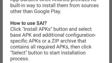 Capture d'écran de Split APKs Installer (SAI) 4