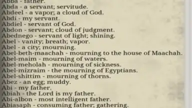 Capture d'écran de Bible Names with Meanings 7