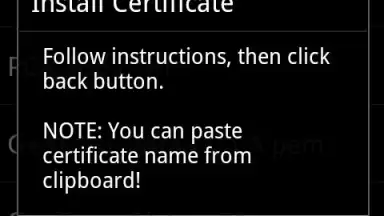 Capture d'écran de Android Certificate Installer 2