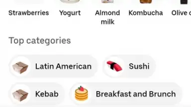 Capture d'écran de Uber Eats 19