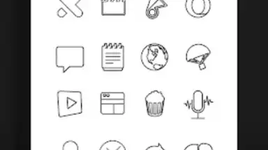 Capture d'écran de Lines Dark - Icon Pack 2