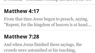 Capture d'écran de ESV Bible 1