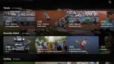 Capture d'écran de Eurosport Player 14