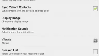 Capture d'écran de Yahoo Messenger 3