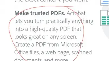Capture d'écran de Adobe Acrobat Reader 9