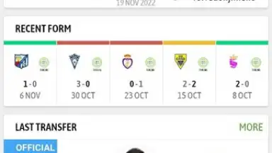 Capture d'écran de BeSoccer 3