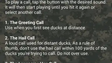 Capture d'écran de Duck Hunting Calls 1
