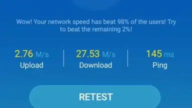 Capture d'écran de Speed Test 1