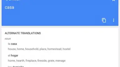 Capture d'écran de Google Translate 3