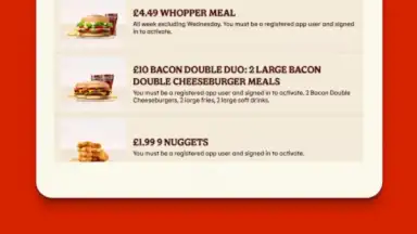 Capture d'écran de Burger King App: Food & Drink 3