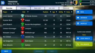 Capture d'écran de Championship Manager 17 5