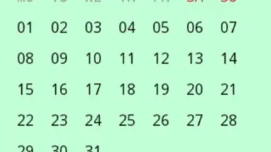 Capture d'écran de Easy Calendar 1