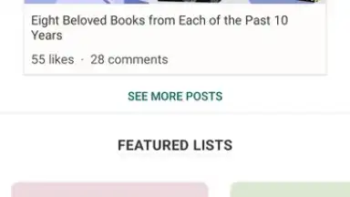 Capture d'écran de Goodreads 1