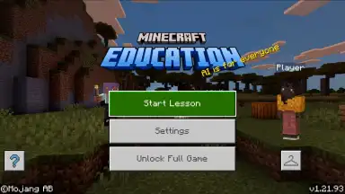 Capture d'écran de Minecraft Education 1
