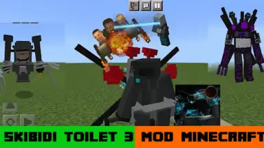 Capture d'écran de SKIBIDI TOILET 3 for Minecraft 1
