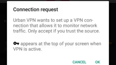 Capture d'écran de Urban VPN 7