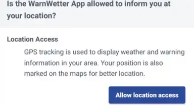 Capture d'écran de WarnWetter 3
