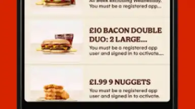 Capture d'écran de Burger King App: Food & Drink 8