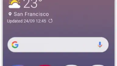 Capture d'écran de Samsung One UI Home 3