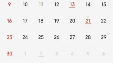 Capture d'écran de Mi Calendar 2