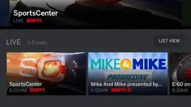 Capture d'écran de WatchESPN 7