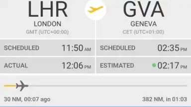 Capture d'écran de Flightradar24 16