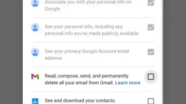 Capture d'écran de BlueMail 4