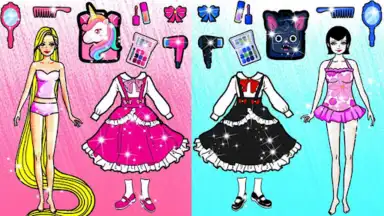 Capture d'écran de Chibi Doll Dress Up DIY Games 1