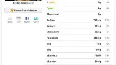 Capture d'écran de Recipes & Nutrition 11