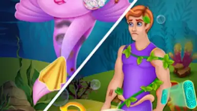 Capture d'écran de Newborn mermaid baby care game 5