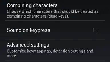 Capture d'écran de External Keyboard Helper Demo 6