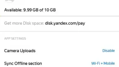Capture d'écran de Yandex Disk 8