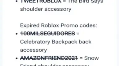 Capture d'écran de Redeem Code Roblox 3