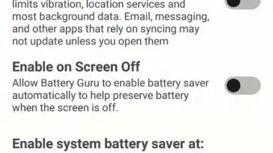 Capture d'écran de Battery Guru 8