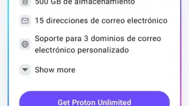Capture d'écran de Proton Mail 10