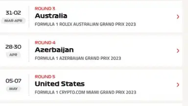 Capture d'écran de Official F1 ® App 4