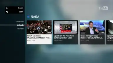 Capture d'écran de YouTube for Google TV 1