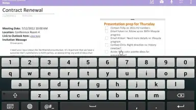 Capture d'écran de Microsoft OneNote 11