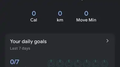 Capture d'écran de Google Fit 1