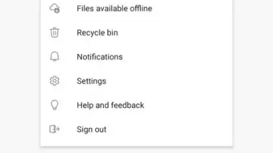 Capture d'écran de Microsoft OneDrive 11
