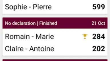 Capture d'écran de Belote Score 1
