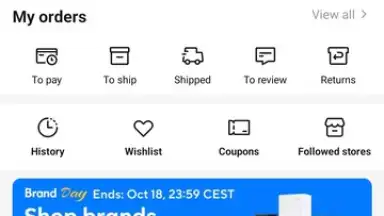 Capture d'écran de AliExpress 1