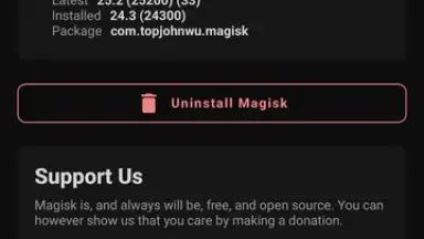 Capture d'écran de Magisk Manager 1