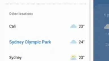 Capture d'écran de Samsung Weather 5