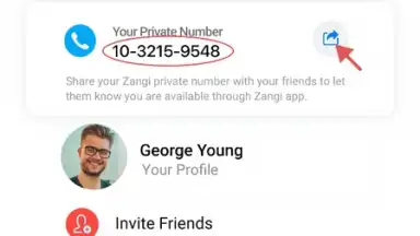 Capture d'écran de Zangi Messenger 3