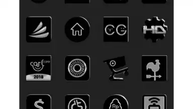 Capture d'écran de Black Icon Pack Free 2