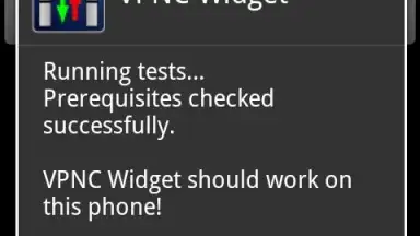 Capture d'écran de VPNC Widget 2