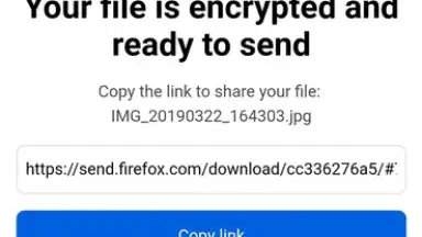 Capture d'écran de Firefox Send 6