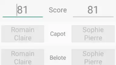Capture d'écran de Belote Score 2