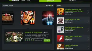 Capture d'écran de NVIDIA TegraZone 4